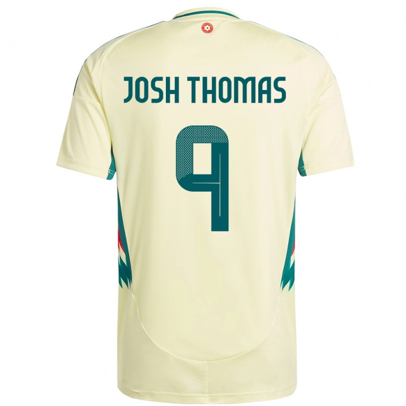 DanxenキッズウェールズJosh Thomas#9ベージュイエローアウェイシャツ24-26ジャージーユニフォーム