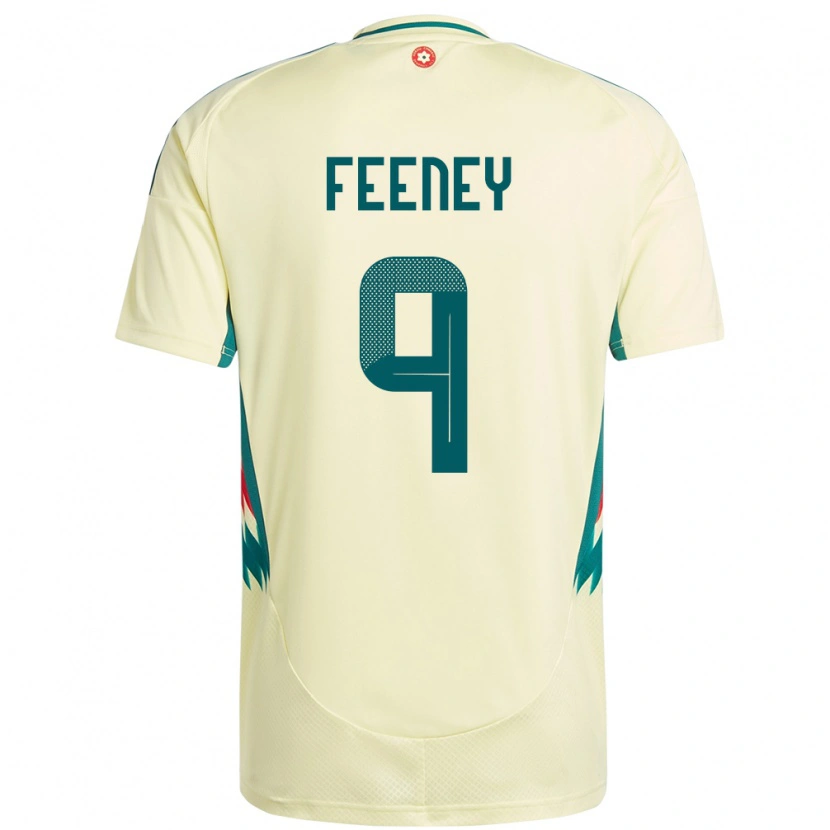 Danxenキッズウェールズジョージ・フィーニー#9ベージュイエローアウェイシャツ24-26ジャージーユニフォーム