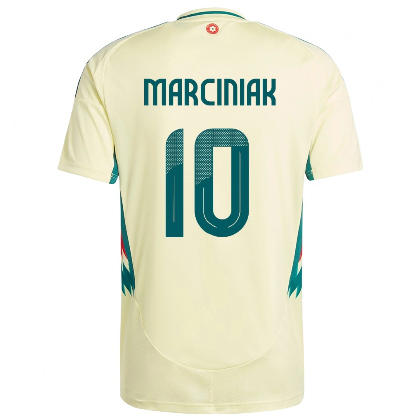 DanxenキッズウェールズAlex Marciniak#10ベージュイエローアウェイシャツ24-26ジャージーユニフォーム