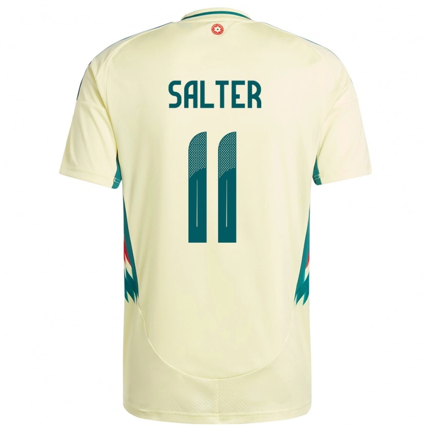 DanxenキッズウェールズOliver Salter#11ベージュイエローアウェイシャツ24-26ジャージーユニフォーム