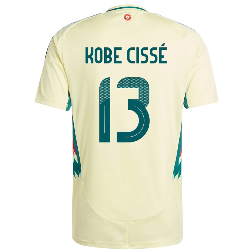 DanxenキッズウェールズPrince Kobe Cissé#13ベージュイエローアウェイシャツ24-26ジャージーユニフォーム