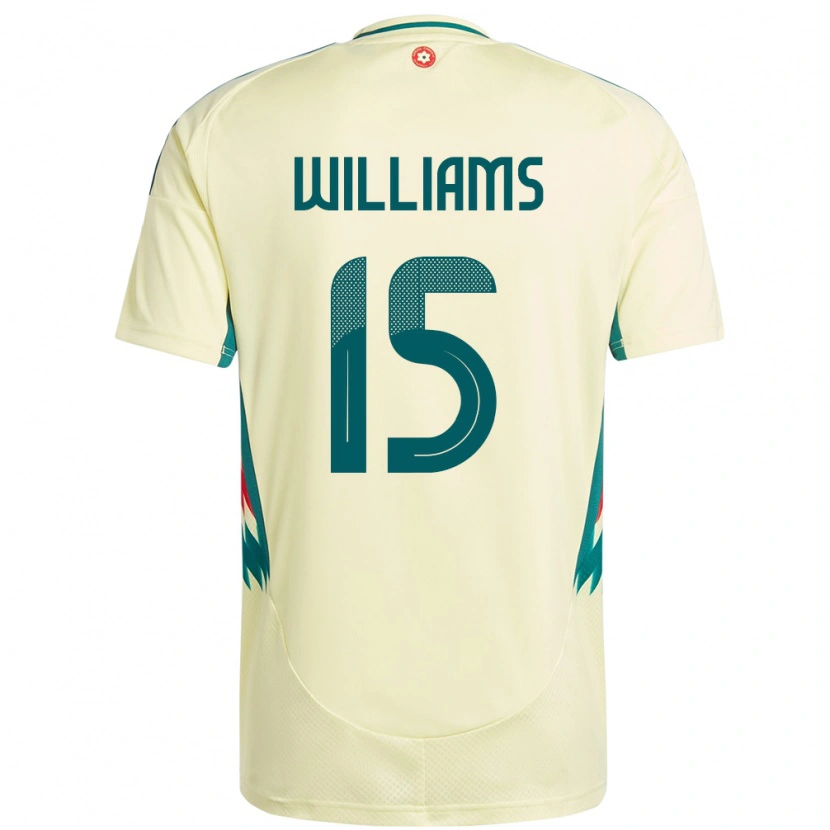 DanxenキッズウェールズJoe Williams#15ベージュイエローアウェイシャツ24-26ジャージーユニフォーム