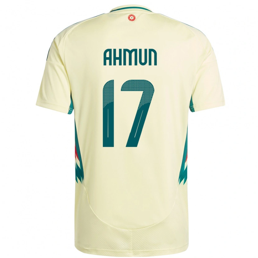DanxenキッズウェールズBen Ahmun#17ベージュイエローアウェイシャツ24-26ジャージーユニフォーム