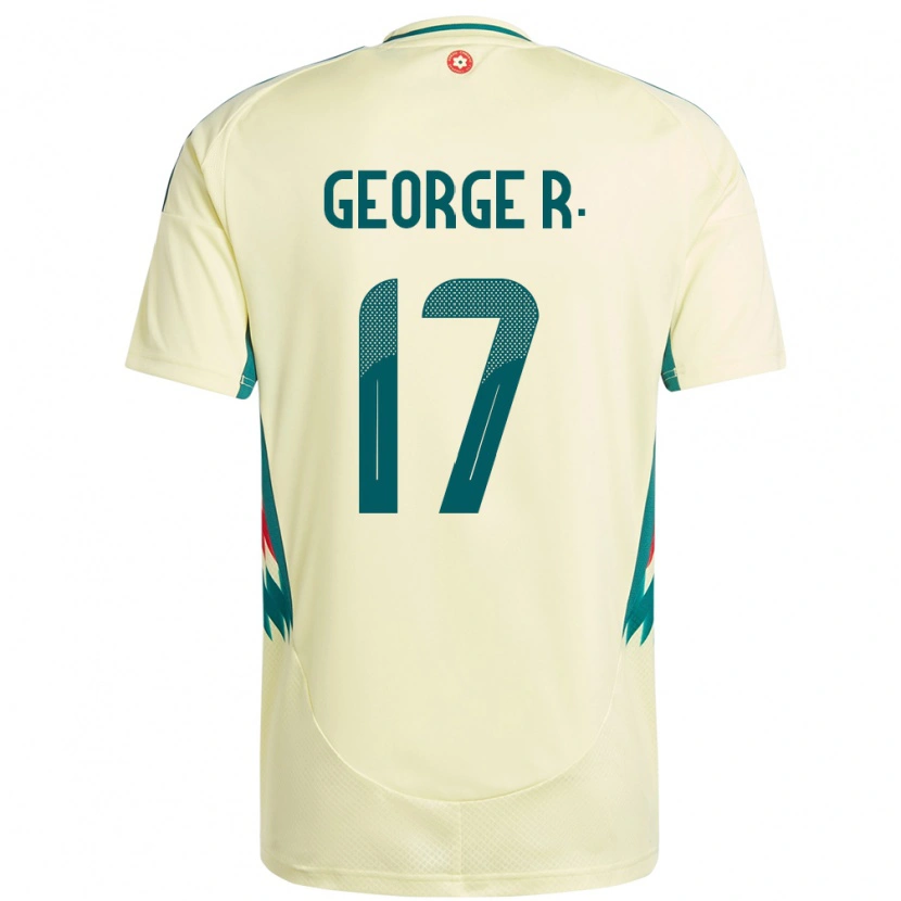 DanxenキッズウェールズGeorge Robinson#17ベージュイエローアウェイシャツ24-26ジャージーユニフォーム