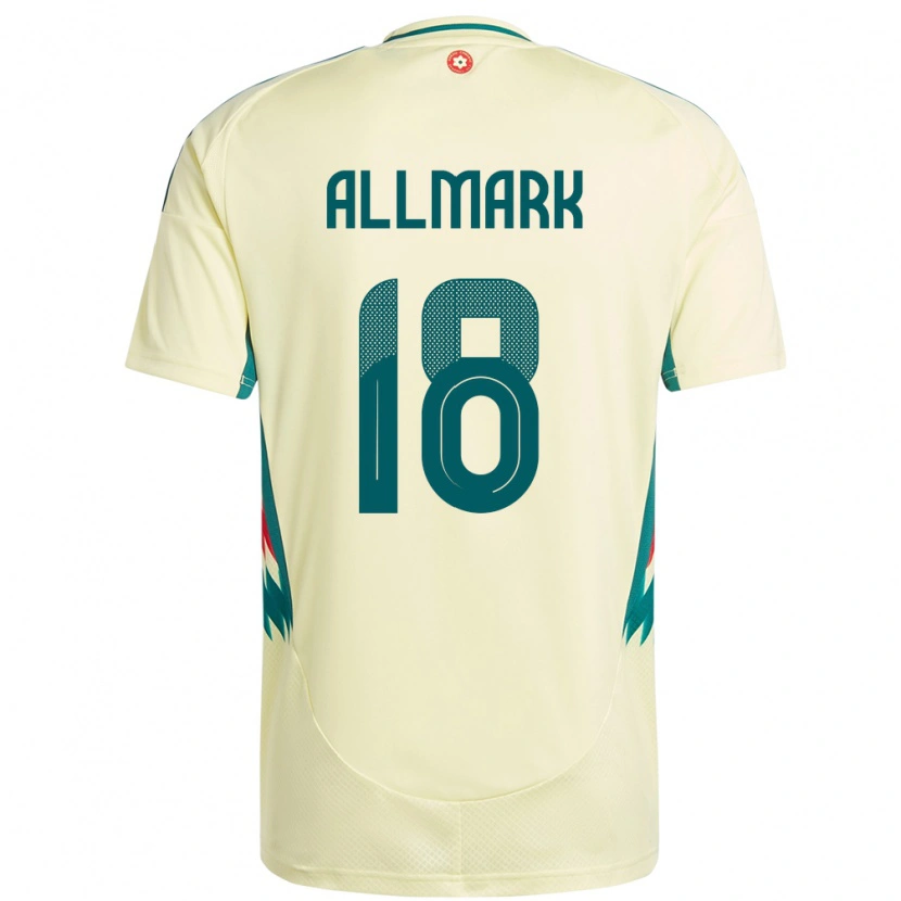 DanxenキッズウェールズHayden Allmark#18ベージュイエローアウェイシャツ24-26ジャージーユニフォーム