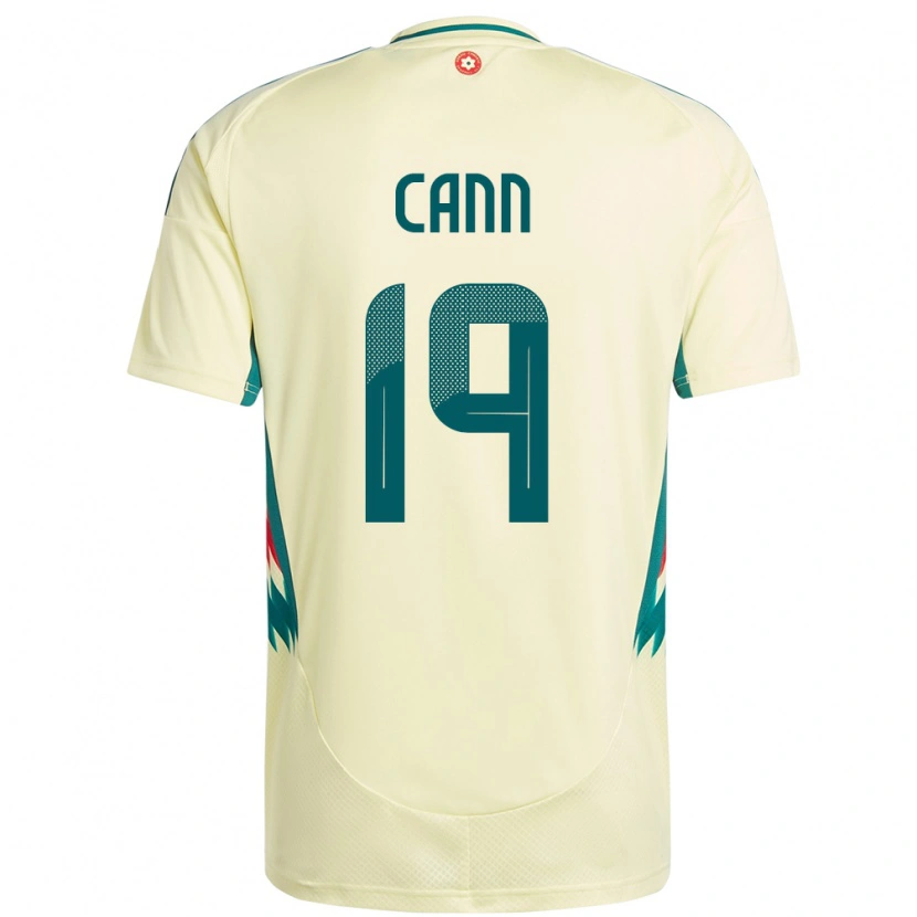 DanxenキッズウェールズEthan Cann#19ベージュイエローアウェイシャツ24-26ジャージーユニフォーム