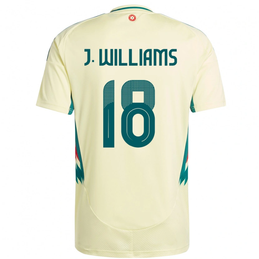 DanxenキッズウェールズJonathan Williams#18ベージュイエローアウェイシャツ24-26ジャージーユニフォーム