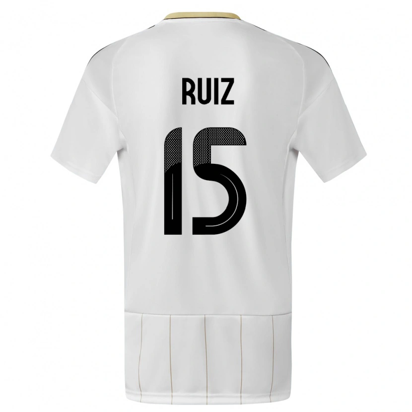 DanxenキッズコスタリカJohn Ruiz#15白アウェイシャツ24-26ジャージーユニフォーム