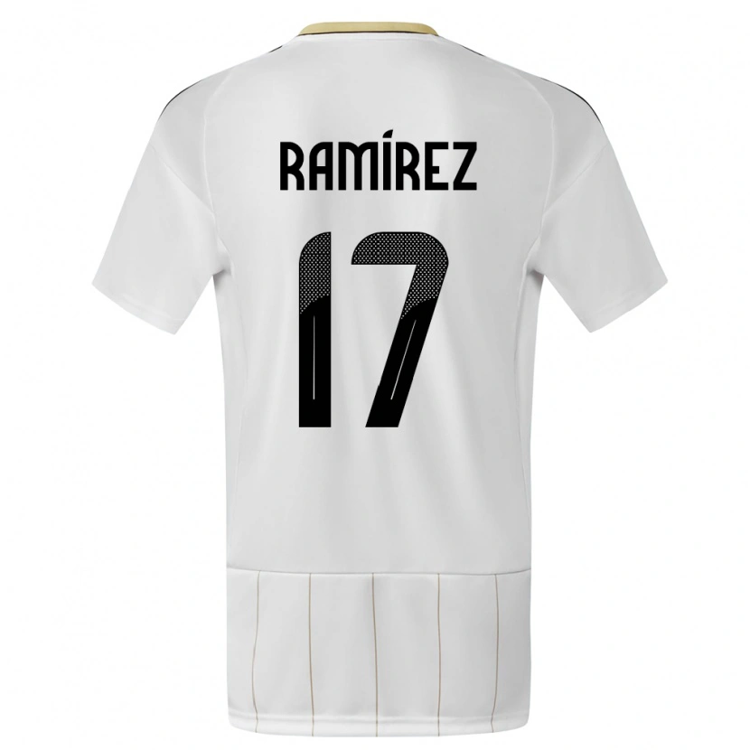 DanxenキッズコスタリカDylan Ramírez#17白アウェイシャツ24-26ジャージーユニフォーム