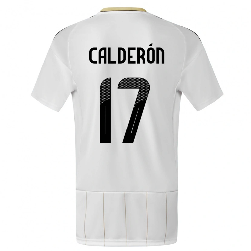 DanxenキッズコスタリカBrayan Calderón#17白アウェイシャツ24-26ジャージーユニフォーム