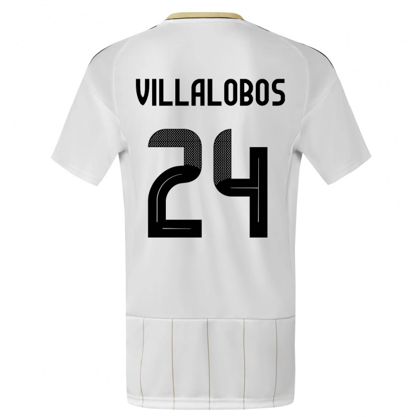 DanxenキッズコスタリカAnthuan Villalobos#24白アウェイシャツ24-26ジャージーユニフォーム