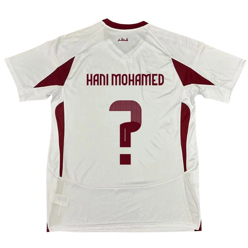 DanxenキッズカタールYazan Hani Mohamed#0ホワイトアウェイシャツ24-26ジャージーユニフォーム