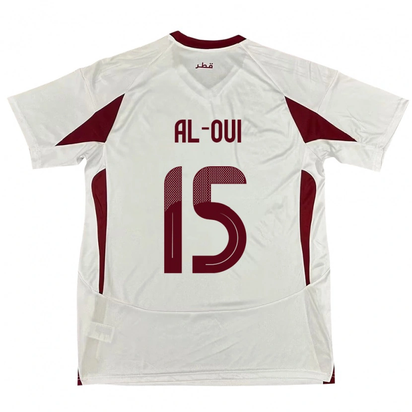 DanxenキッズカタールAyoub Al-Oui#15ホワイトアウェイシャツ24-26ジャージーユニフォーム