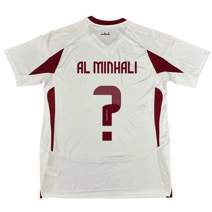 DanxenキッズカタールAhmad Al Minhali#0ホワイトアウェイシャツ24-26ジャージーユニフォーム