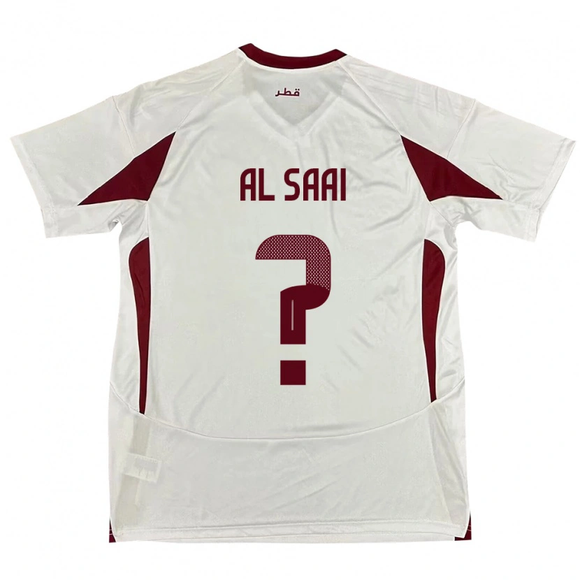 DanxenキッズカタールAbdallah Al Saai#0ホワイトアウェイシャツ24-26ジャージーユニフォーム