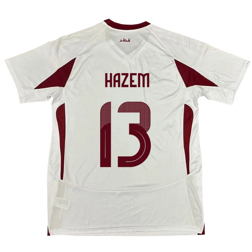 Danxenキッズカタールハゼム・シェハタ#13ホワイトアウェイシャツ24-26ジャージーユニフォーム
