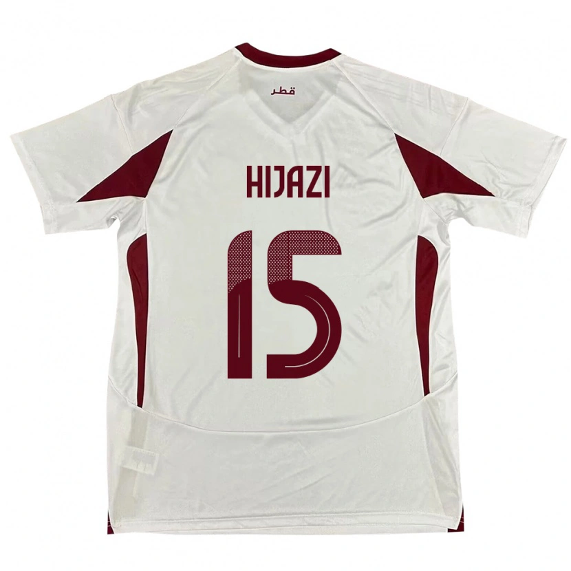 DanxenキッズカタールAsalet Hijazi#15ホワイトアウェイシャツ24-26ジャージーユニフォーム