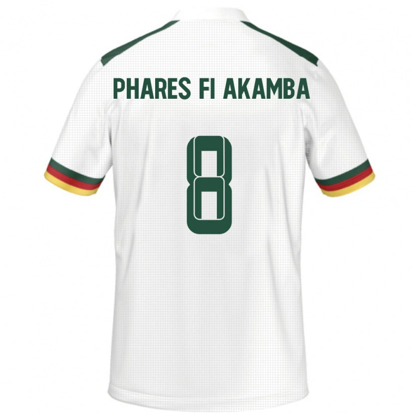 DanxenキッズカメルーンCollins Phares Fi Akamba#8ホワイトアウェイシャツ24-26ジャージーユニフォーム