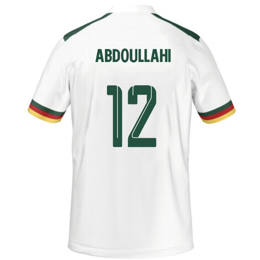 DanxenキッズカメルーンTidjani Ahmadou Abdoullahi#12ホワイトアウェイシャツ24-26ジャージーユニフォーム