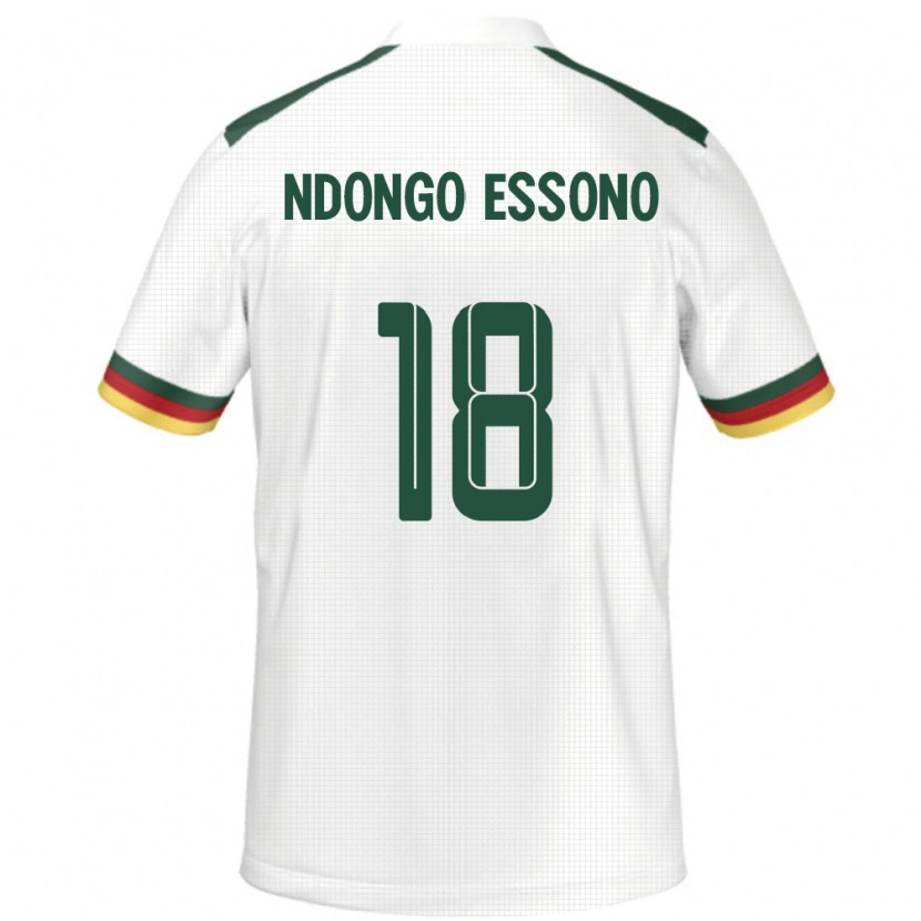 DanxenキッズカメルーンRodrigue Dipanda Ndongo Essono#18ホワイトアウェイシャツ24-26ジャージーユニフォーム