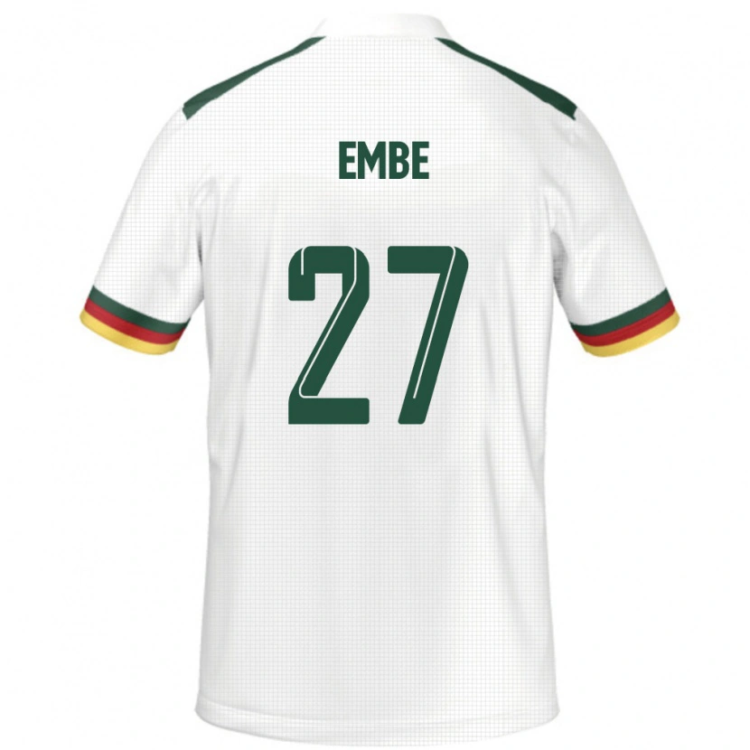 DanxenキッズカメルーンEric Embe#27ホワイトアウェイシャツ24-26ジャージーユニフォーム