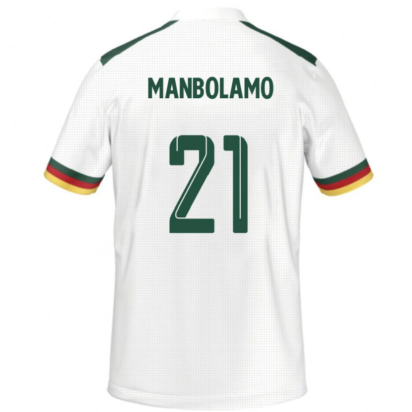 DanxenキッズカメルーンEliane Manbolamo#21ホワイトアウェイシャツ24-26ジャージーユニフォーム