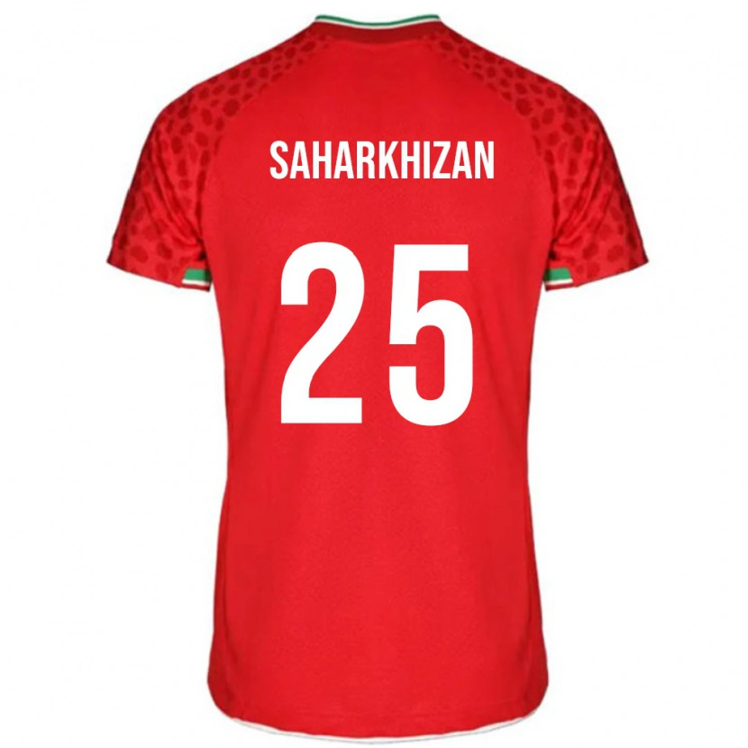 Danxenキッズイランサイード・サハルキザン#25レッドアウェイシャツ24-26ジャージーユニフォーム
