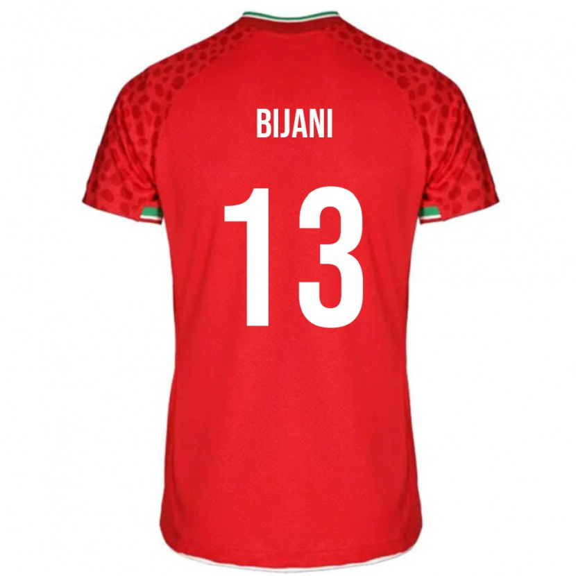 DanxenキッズイランHossein Bijani#13レッドアウェイシャツ24-26ジャージーユニフォーム