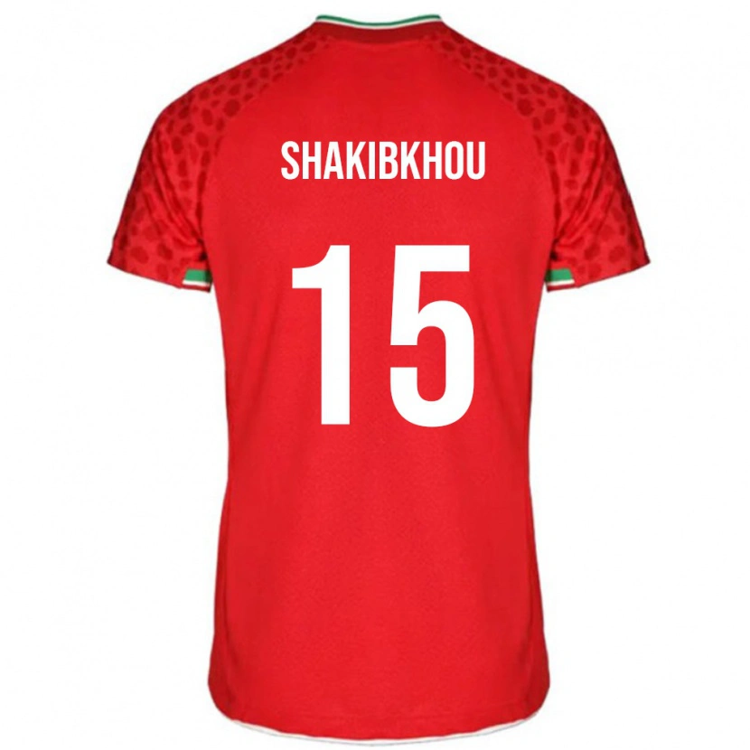 DanxenキッズイランMohammadreza Shakibkhou#15レッドアウェイシャツ24-26ジャージーユニフォーム