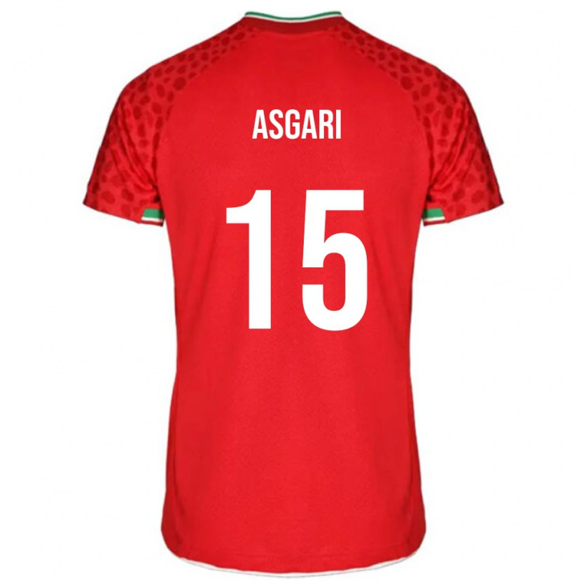 DanxenキッズイランMohammad Asgari#15レッドアウェイシャツ24-26ジャージーユニフォーム