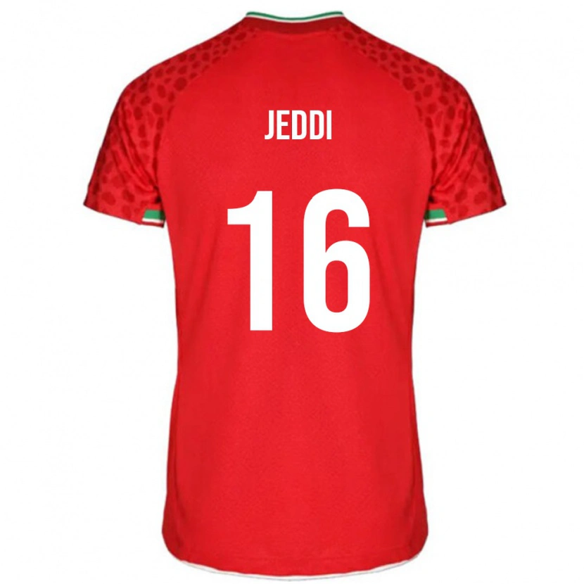 DanxenキッズイランAmirreza Jeddi#16レッドアウェイシャツ24-26ジャージーユニフォーム