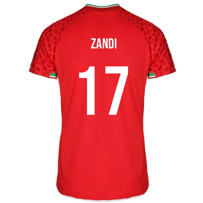 DanxenキッズイランNegin Zandi#17レッドアウェイシャツ24-26ジャージーユニフォーム