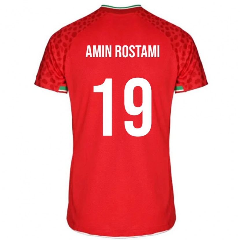 DanxenキッズイランMohammad Amin Rostami#19レッドアウェイシャツ24-26ジャージーユニフォーム