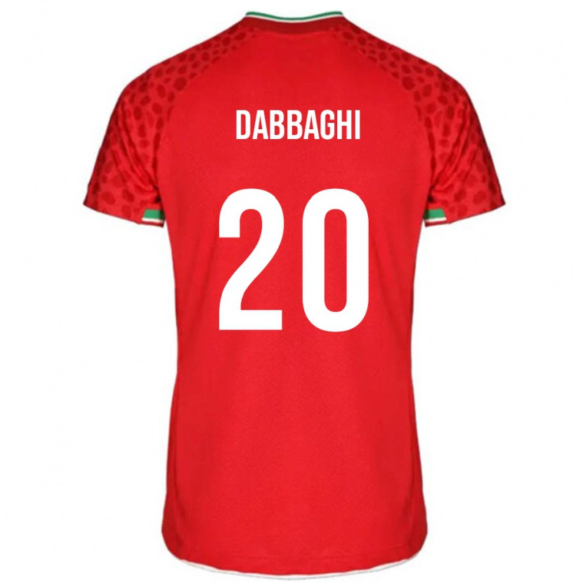 DanxenキッズイランHajar Dabbaghi#20レッドアウェイシャツ24-26ジャージーユニフォーム