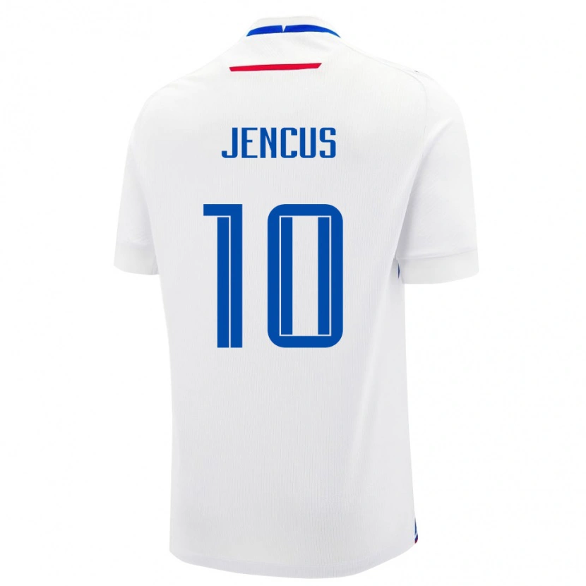 DanxenキッズスロバキアMartin Jencus#10ホワイトアウェイシャツ24-26ジャージーユニフォーム