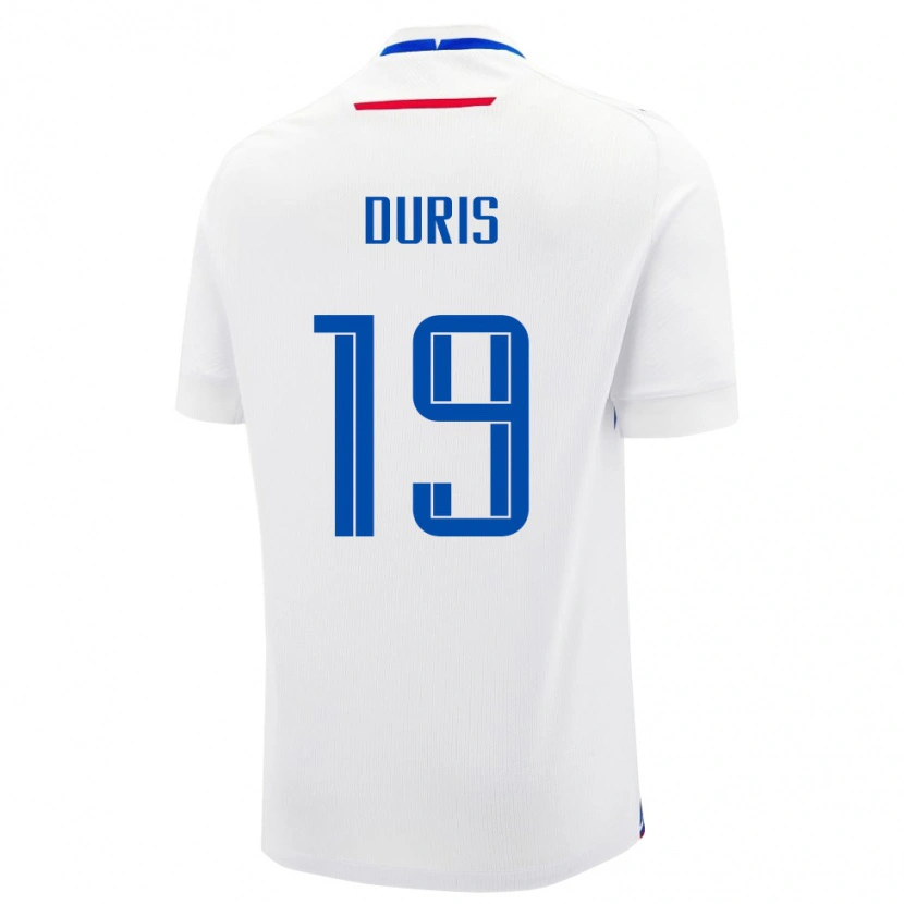 DanxenキッズスロバキアJakub Duris#19ホワイトアウェイシャツ24-26ジャージーユニフォーム