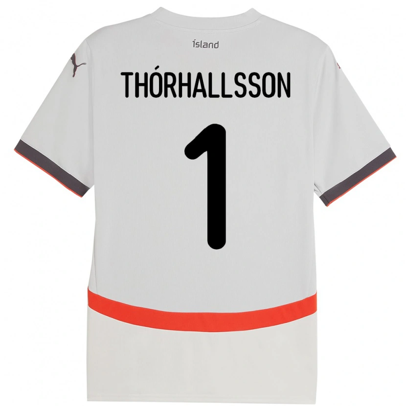 DanxenキッズアイスランドÍvar Arnbro Thórhallsson#1ホワイトアウェイシャツ24-26ジャージーユニフォーム
