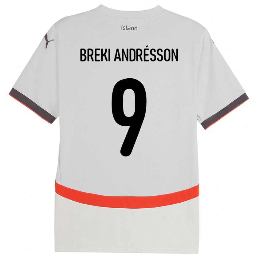 DanxenキッズアイスランドBenoný Breki Andrésson#9ホワイトアウェイシャツ24-26ジャージーユニフォーム