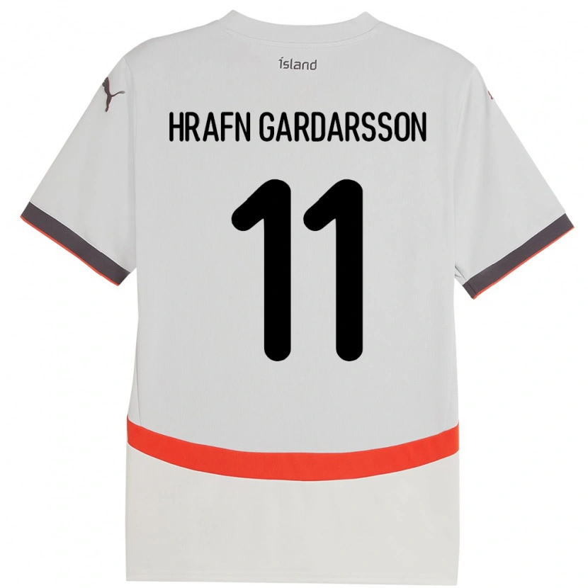 DanxenキッズアイスランドBjarki Hrafn Gardarsson#11ホワイトアウェイシャツ24-26ジャージーユニフォーム