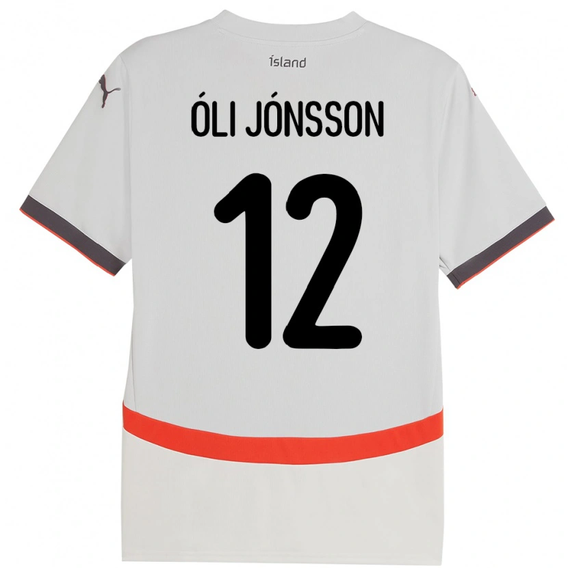 DanxenキッズアイスランドHaukur Óli Jónsson#12ホワイトアウェイシャツ24-26ジャージーユニフォーム