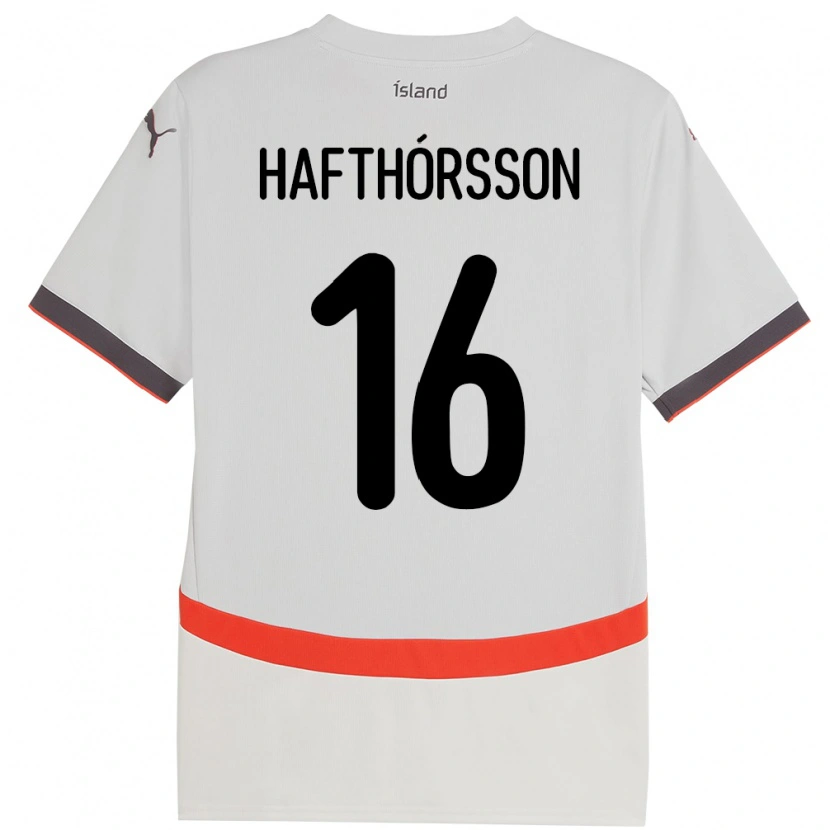 DanxenキッズアイスランドGestur Alexander Hafthórsson#16ホワイトアウェイシャツ24-26ジャージーユニフォーム