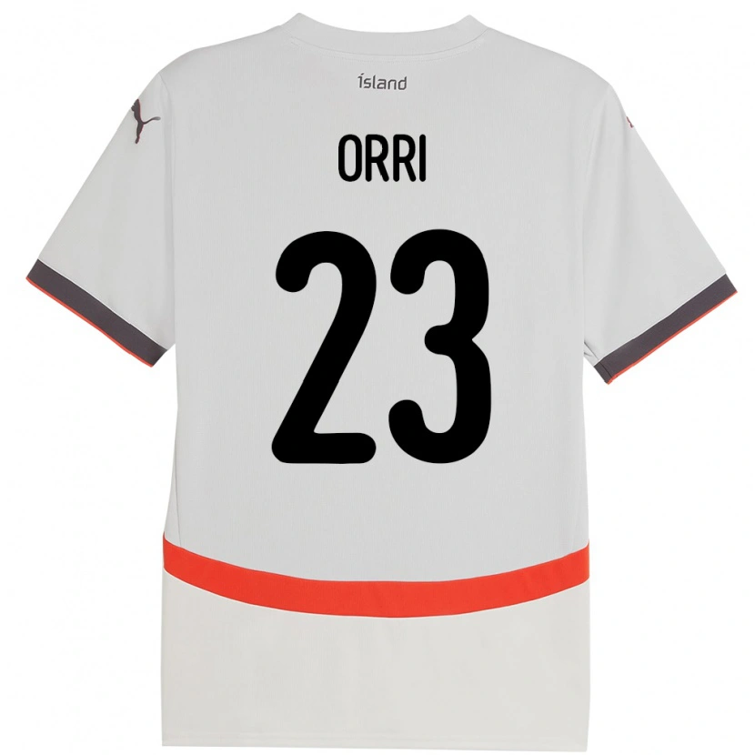 DanxenキッズアイスランドÁgúst Orri Thorsteinsson#23ホワイトアウェイシャツ24-26ジャージーユニフォーム