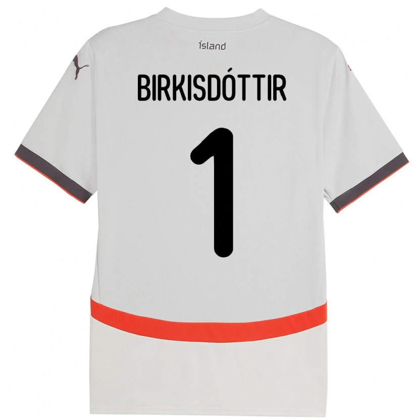 DanxenキッズアイスランドFanney Inga Birkisdóttir#1ホワイトアウェイシャツ24-26ジャージーユニフォーム