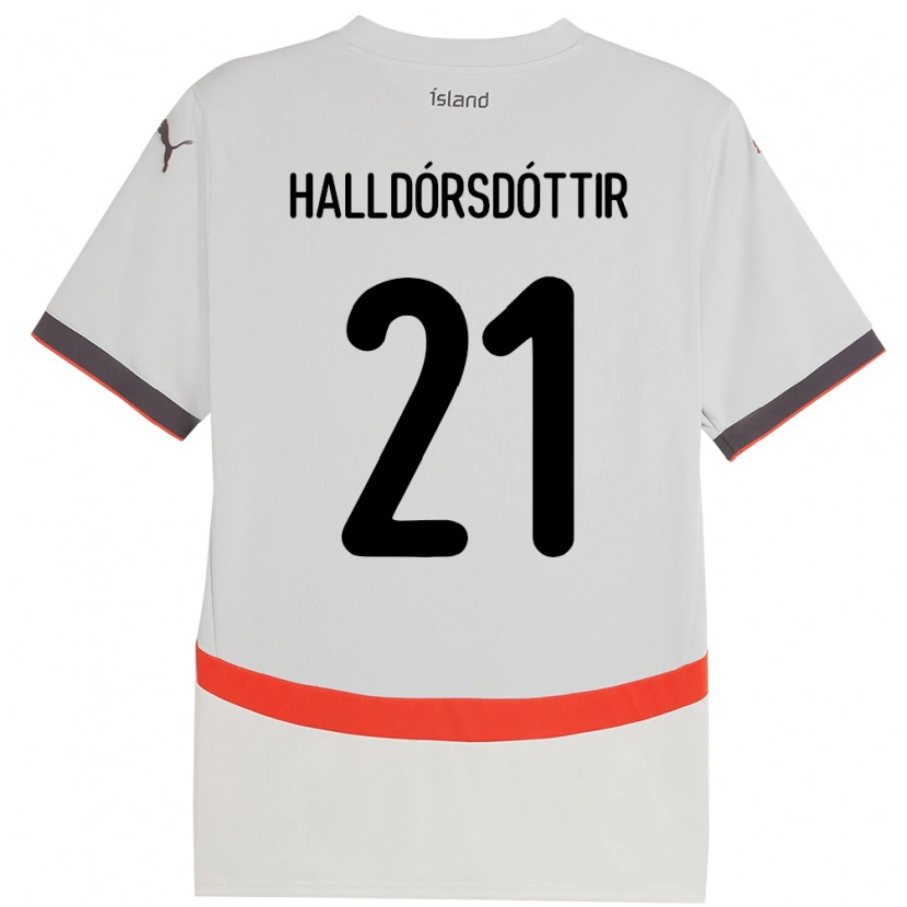 DanxenキッズアイスランドHafrún Rakel Halldórsdóttir#21ホワイトアウェイシャツ24-26ジャージーユニフォーム