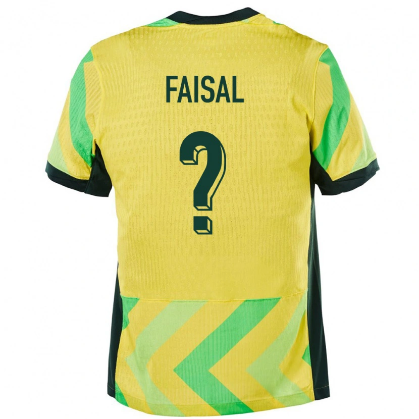 DanxenメンズオーストラリアAbdelelah Faisal#0金色ホームシャツ24-26ジャージーユニフォーム