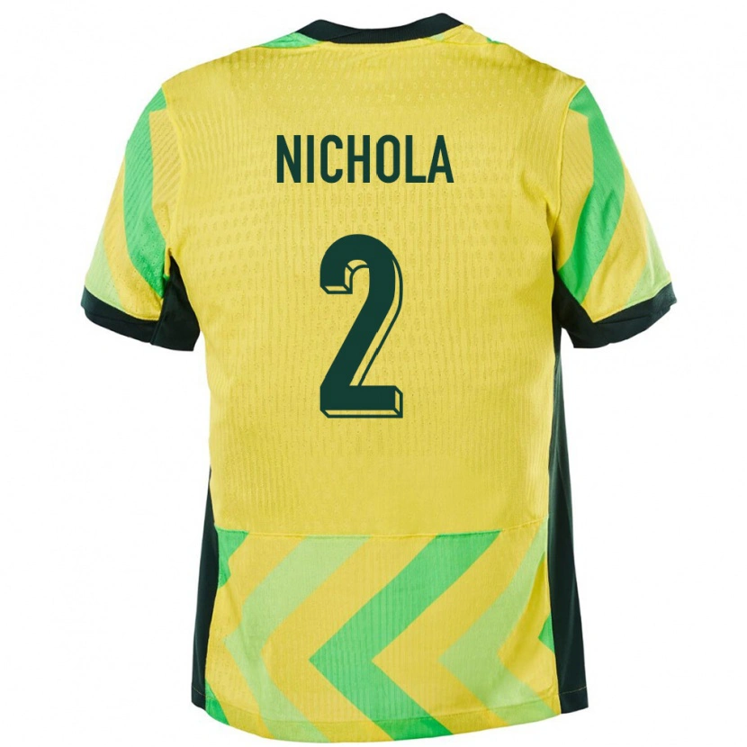 DanxenメンズオーストラリアMalual Nichola#2金色ホームシャツ24-26ジャージーユニフォーム
