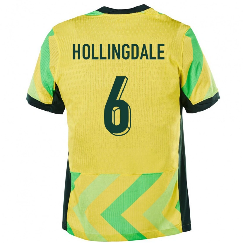 DanxenメンズオーストラリアRyley Hollingdale#6金色ホームシャツ24-26ジャージーユニフォーム