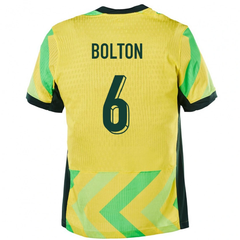 DanxenメンズオーストラリアAlex Bolton#6金色ホームシャツ24-26ジャージーユニフォーム