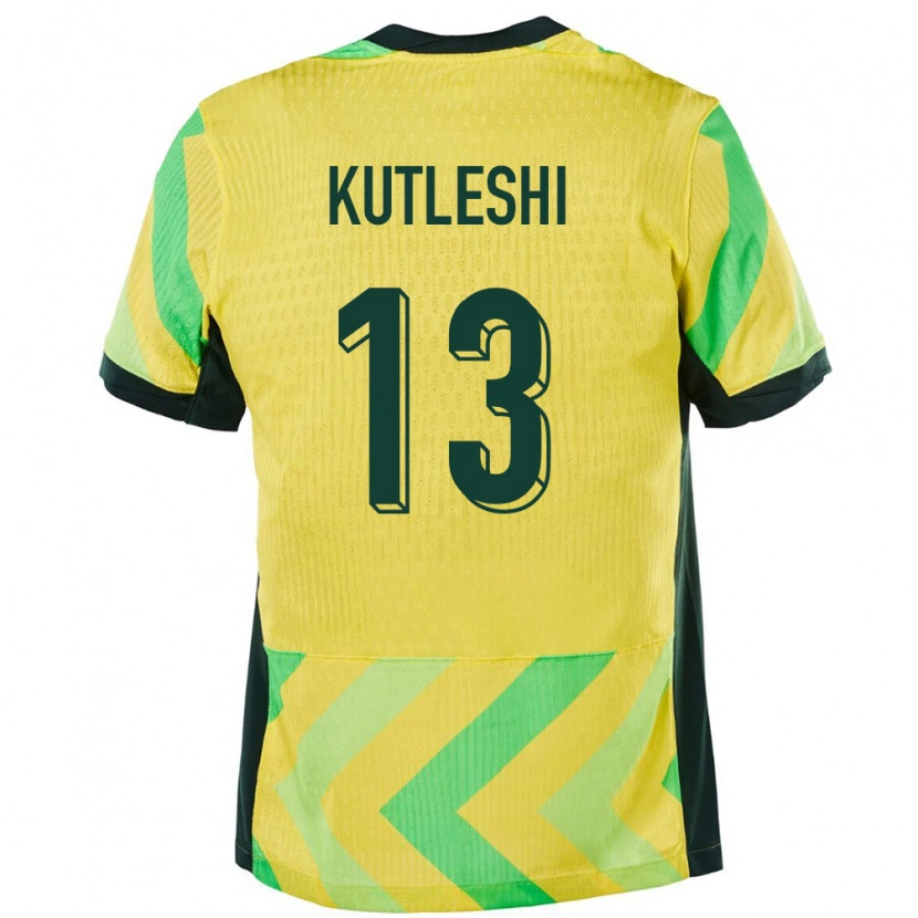 DanxenメンズオーストラリアBesian Kutleshi#13金色ホームシャツ24-26ジャージーユニフォーム