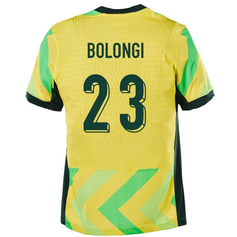 DanxenメンズオーストラリアDavid Bolongi#23金色ホームシャツ24-26ジャージーユニフォーム